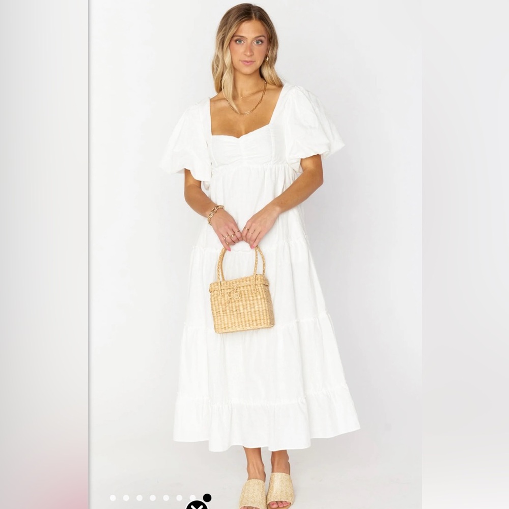 Show Me Your MuMu White Midi Dress
